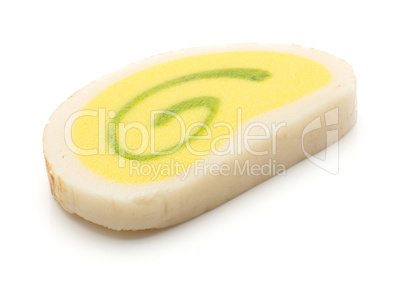 Sweet marzipan isolated on white