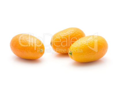 Fresh kumquat isolated on white