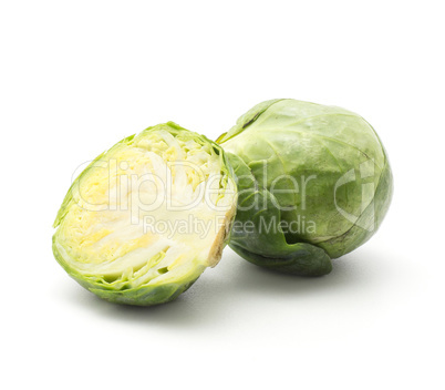 Raw brussels sprout isolated