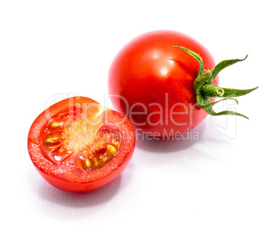 Red cherry tomatoe isolated