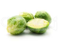 Boiled brussels sprout isolated