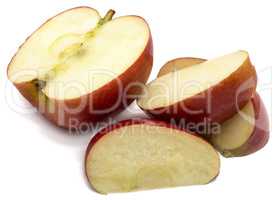Fresh apple kanzi isolated on white