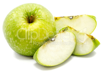 Apple granny smith isolated on white