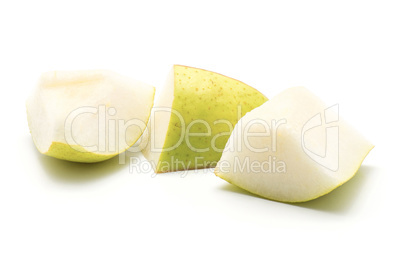 Green pear isolated on white