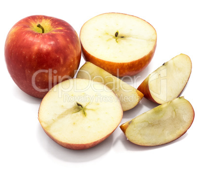 Fresh apple kanzi isolated on white