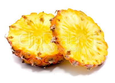 Fresh pineapple isolated on white