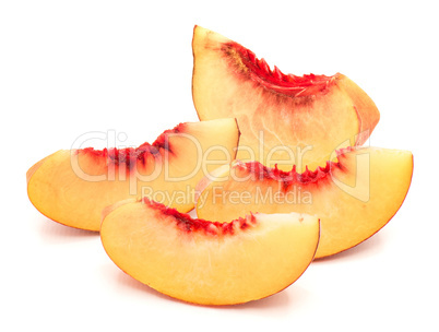 Fresh peach isolated on white