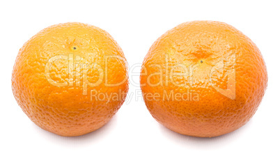 Fresh clementine isolated on white