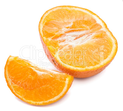 Fresh clementine isolated on white