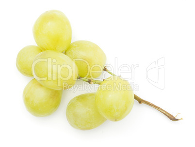 Green grape isolated on white