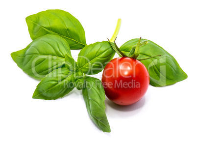 Red cherry tomatoe isolated