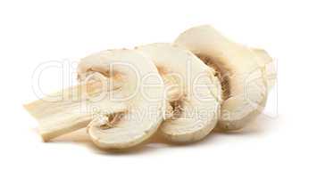 Raw champignons isolated on white