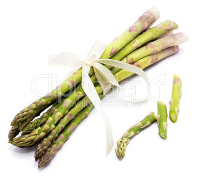 Green Asparagus isolated on white