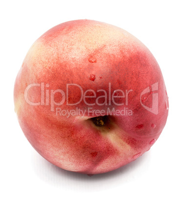 Fresh nectarine isolated on white