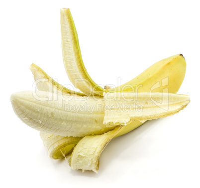 Yellow banana isolated on white