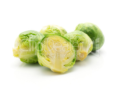 Boiled brussels sprout isolated