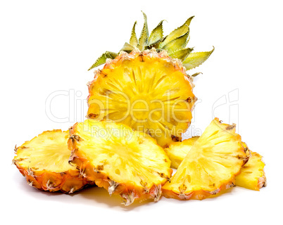 Fresh pineapple isolated on white