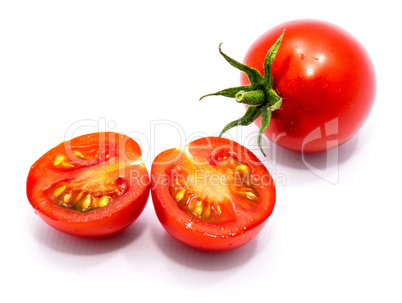 Red cherry tomatoe isolated