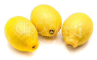 Fresh lemon isolated on white