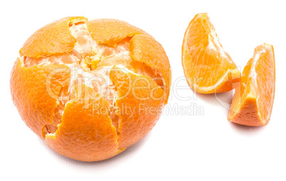 Fresh clementine isolated on white