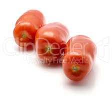 Fresh san marzano tomato isolated on white