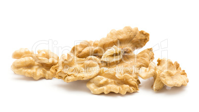 Raw walnut isolated on white