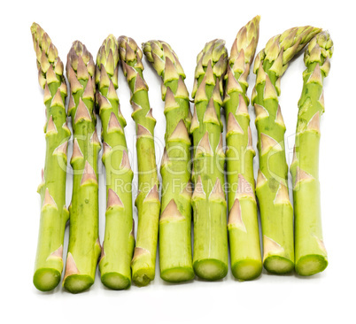 Green Asparagus isolated on white