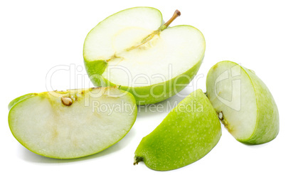 Apple granny smith isolated on white