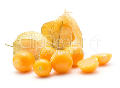 Fresh physalis isolated on white