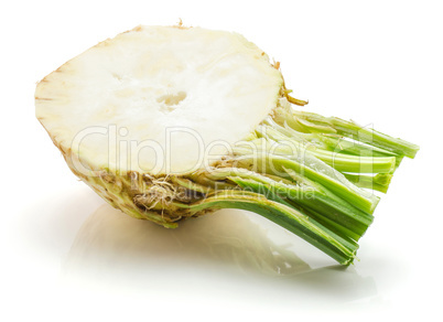 Fresh celery isolated on white