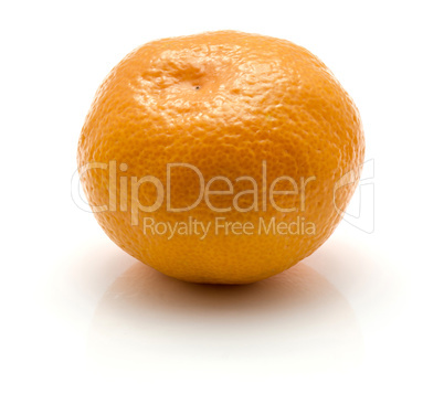 Fresh raw tangerine isolated on white