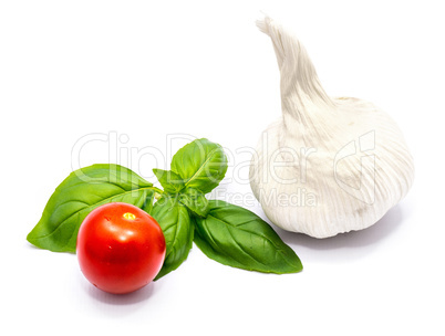 Red cherry tomatoe isolated