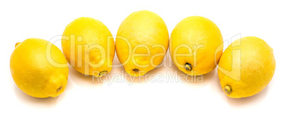 Fresh lemon isolated on white