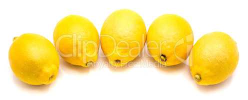 Fresh lemon isolated on white