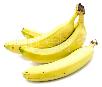 Yellow banana isolated on white