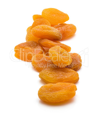 Dried apricot isolated on white