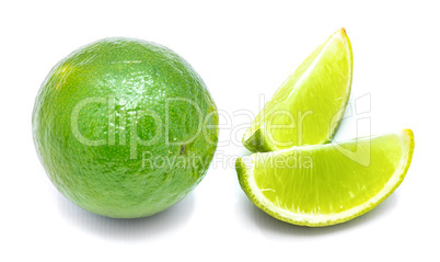 Fresh lime isolated on white