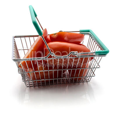 Fresh san marzano tomato isolated on white