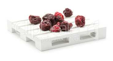 Freeze dried berries isolated on white