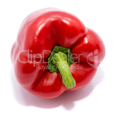 Fresh red paprika isolated on white