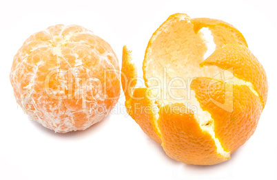 Fresh clementine isolated on white