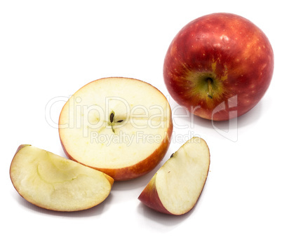 Fresh apple kanzi isolated on white