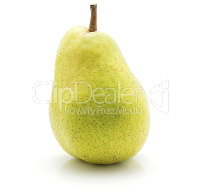 Green pear isolated on white