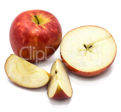 Fresh apple kanzi isolated on white