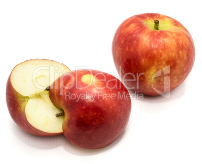 Fresh apple kanzi isolated on white