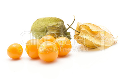 Fresh physalis isolated on white