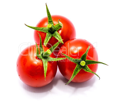 Red cherry tomatoe isolated