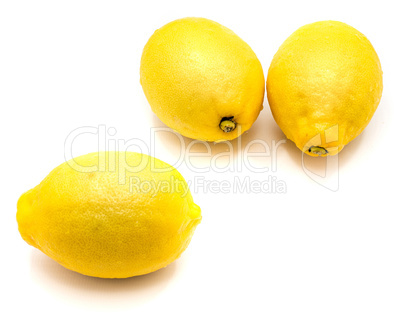 Fresh lemon isolated on white