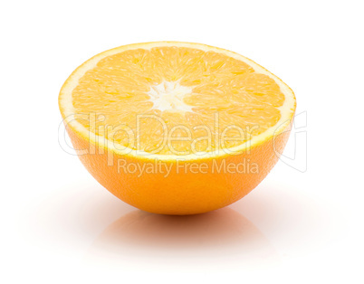 Fresh orange isolated on white