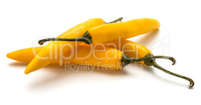 Fresh yellow chili pepper isolated